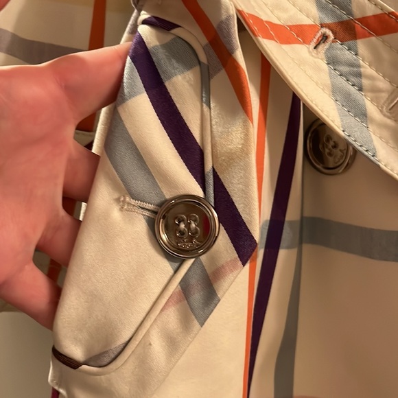 Coach plaid trench coat - Picture 4 of 9